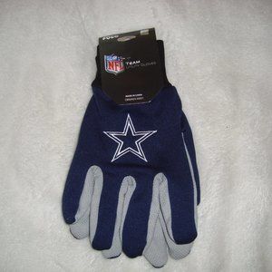 NEW NFL Dallas Cowboys Utility Gloves One Size Fits Most NWT Foco